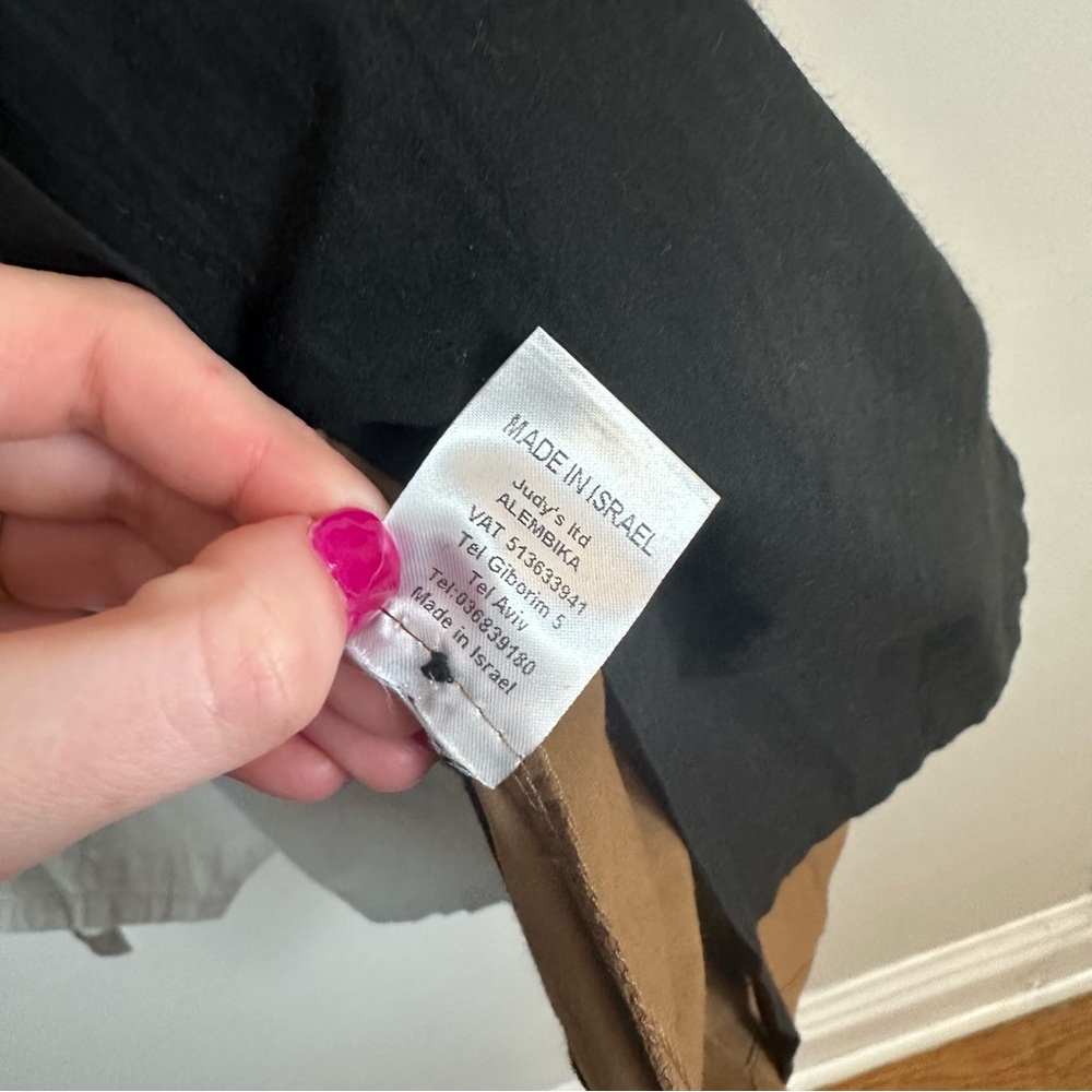 Alembika Urban | Colorblock Brown Black Cream Button Front Tunic Size 6-8 - Picture 8 of 10